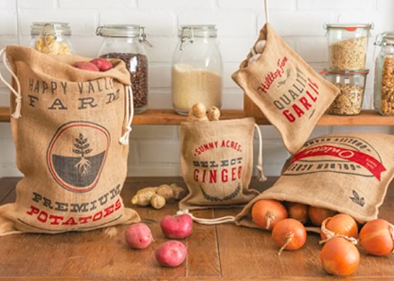 Burlap harvest bags