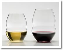 Riedel Swirl Wine Glasses Red and White